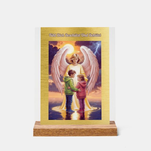 Panneau En Acrylique L'ange gardien t'accompagne (Recto)