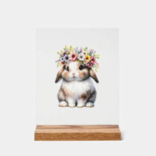 Panneau En Acrylique Lapin de Pâques pour femmes filles - Lapin de Pâqu