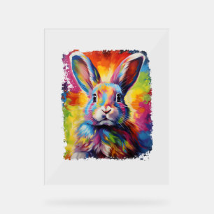 Panneau En Acrylique Lapin Lapin Pop Art