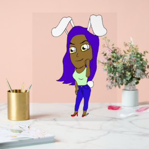 Panneau En Acrylique Lapine Chibi en fille