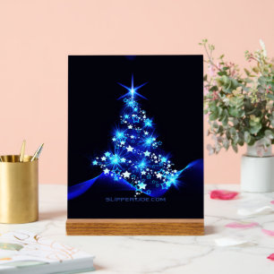 Panneau En Acrylique l'arbre de Noël stylisé et lumineux de SlipperyJoe