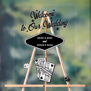 Panneau En Acrylique Las Vegas Casino Destination Mariage Noir Blanc