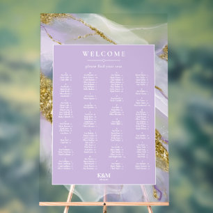 Panneau En Acrylique Lavande d'encre Lux Abstraite Siège ID990