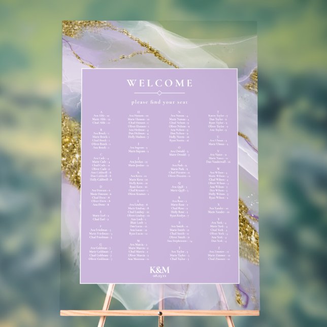 Panneau En Acrylique Lavande d'encre Lux Abstraite Siège ID990 (Neutre)