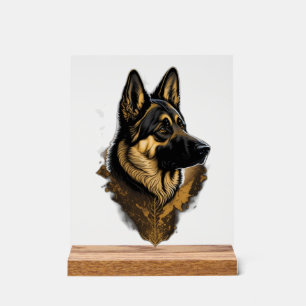 Panneau En Acrylique Le Berger Allemand 004