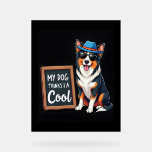 Panneau En Acrylique Le berger australien My Dog pense que je suis Cool