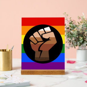 Panneau En Acrylique Le drapeau de couleur des personnes queer de Slipp