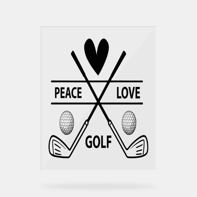 PANNEAU EN ACRYLIQUE LE GOLF D'AMOUR DE PAIX (Recto)
