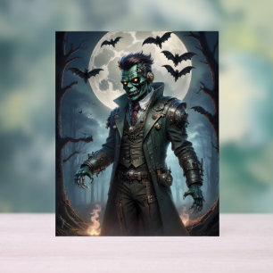 Panneau En Acrylique Le monstre de Halloween Steampunk Frankenstein