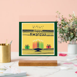 Panneau En Acrylique Le ton chaud et célébratif de Kwanzaa de SlipperyJ
