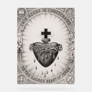 Panneau En Acrylique Le Très Saint Cœur de Jésus Symbole du Divin