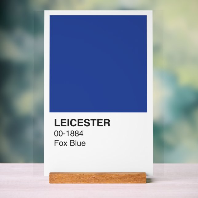 Panneau En Acrylique Leicester Fox Blue - Arrière - plan blanc (Neutre)