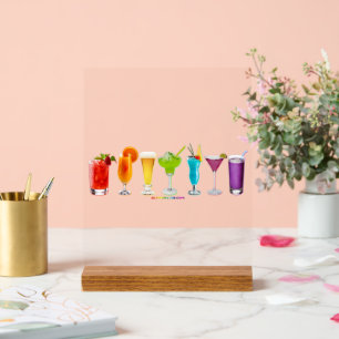 Panneau En Acrylique Les cocktails alcoolisés de SlipperyJoe pour la co