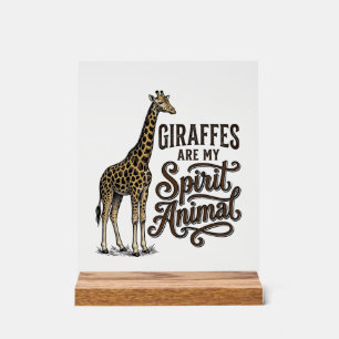 Panneau En Acrylique Les girafes sont mon animal spirituel conception d
