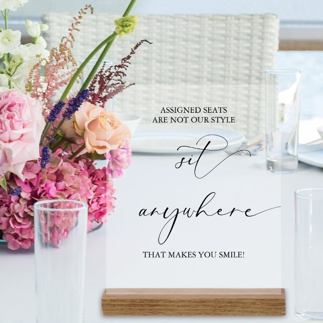 Panneau En Acrylique Les Sièges mariages Assignés Ne Sont Pas Notre Sty (Créateur téléchargé)
