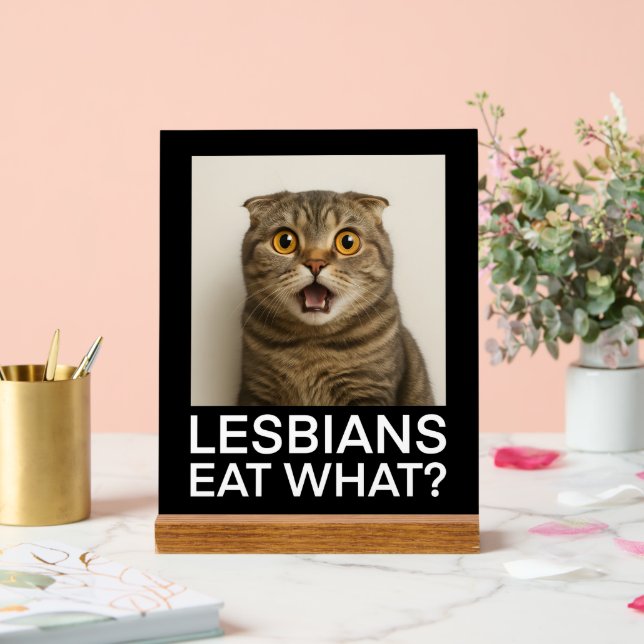 Panneau En Acrylique Lesbians Eat What Funny (Mariage)