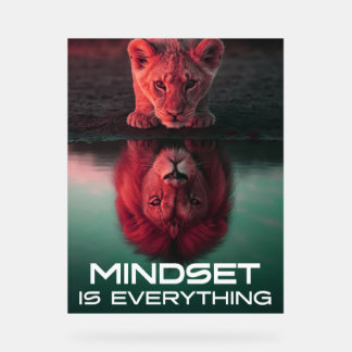 Panneau En Acrylique L'état d'esprit est tout - Déverrouillez votre ple