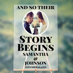 Panneau En Acrylique L'histoire acrylique gelée commence l'Affiche de b