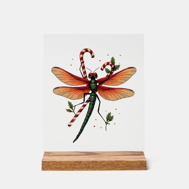 Panneau En Acrylique Libellule Bonbon (Recto)