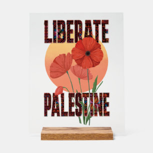 Panneau En Acrylique Libérer la Palestine Libérer la liberté palestinie