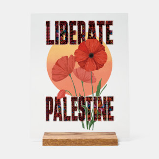 Panneau En Acrylique Libérer la Palestine Libérer la liberté palestinie