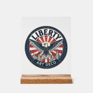 Panneau En Acrylique Liberté Aventure Patriotique Patriotique Pulp Book