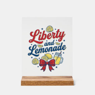 Panneau En Acrylique Liberté et limonade patriotique Lemon Vector T-shi