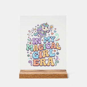 Panneau En Acrylique Licorne Dans Mon Autocollant Kawaii d'Ère de Fille