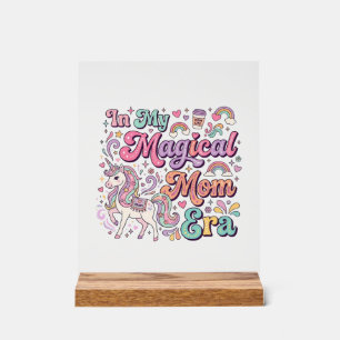 Panneau En Acrylique Licorne Dans Mon Ère De Maman Magique Kawaii POD A