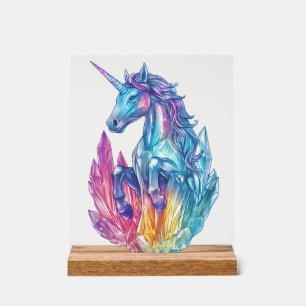 Panneau En Acrylique Licorne de la grotte du cristal magique (1)