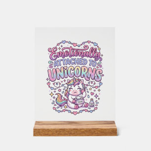 Panneau En Acrylique Licorne émotionnellement attachée aux licornes Ori