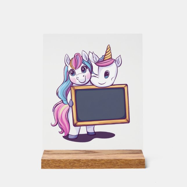 Panneau En Acrylique Licorne Enseignante (1) (Recto)