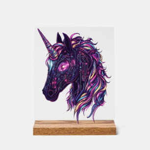 Panneau En Acrylique Licorne néon cyberpunk (1)