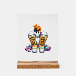 Panneau En Acrylique Licorne portant des chaussettes Hommes Femmes Enfa