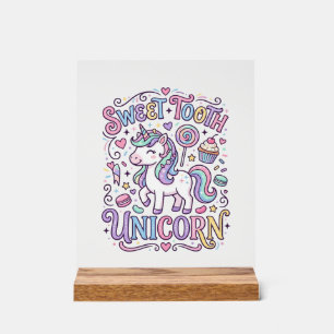 Panneau En Acrylique Licorne Sweet Tooth Licorne Conception de merchand