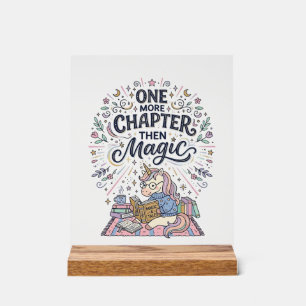 Panneau En Acrylique Licorne Un Chapitre De Plus Puis Magie Imprimé Prê