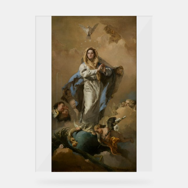 Panneau En Acrylique L'Immaculée Conception par Giovanni Tiepolo (Recto)