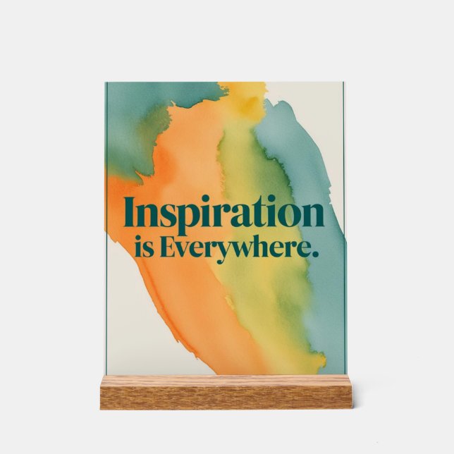 Panneau En Acrylique L'Inspiration Est Partout (Recto)