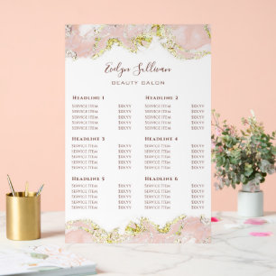 Panneau En Acrylique Liste des prix de conception de marbre rose