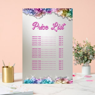Panneau En Acrylique Liste des prix des cristaux d'iridescente