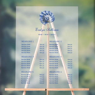 Panneau En Acrylique Liste des prix du logo Blue Seashell