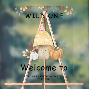 Panneau En Acrylique Little Mushroom fête d'anniversaire