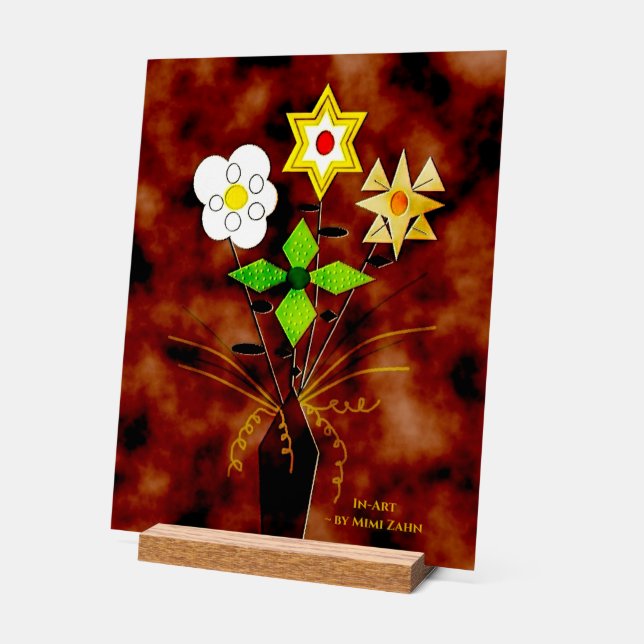 Panneau en acrylique "Livraison de fleurs" (28 x 3 (Angle)