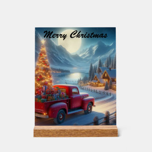 Panneau En Acrylique Livraison de Noël magique