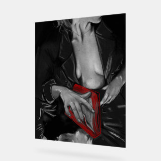 Panneau En Acrylique Livre de Charbon Lover Crimson Wall Art