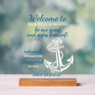 Panneau En Acrylique Locations de maisons de plage personnalisées Accue