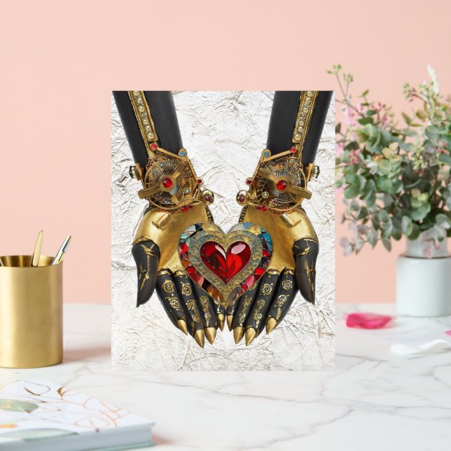 Panneau En Acrylique L'offre - Coeur dans les mains (Mariage)