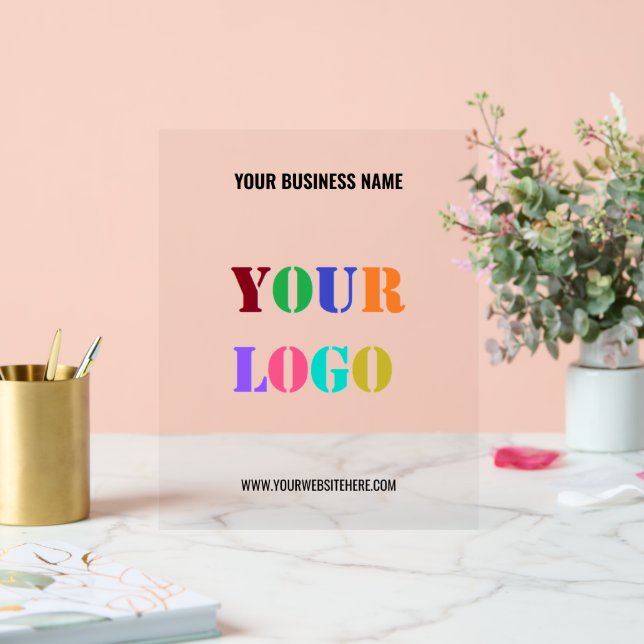 Panneau En Acrylique Logo de l'entreprise personnalisée et signature ac (Mariage)