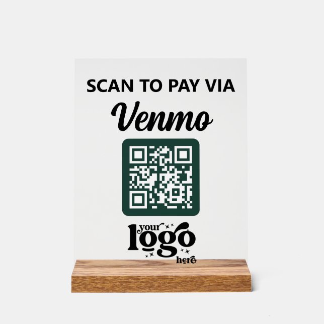 Panneau En Acrylique Logo de l'entreprise professionnelle QR Code Busin (Recto)