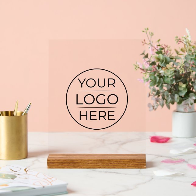 Panneau En Acrylique Logo de marque d'entreprise moderne (Mariage)